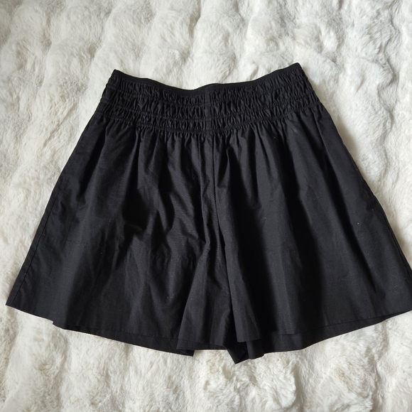 Vince High Waist Smocked Short Black Size M #223 - Picture 4 of 6